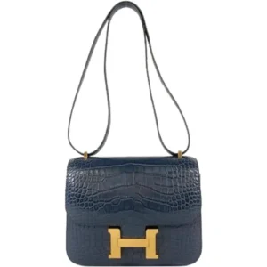 エルメス コンスタンスミニ ショルダーバッグ アリゲーター U刻印 ゴールド金具