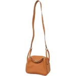 エルメス リンディミニ ショルダーバッグ レザー K刻印 ゴールド金具