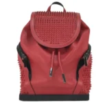 クリスチャン・ルブタン リュック レザー レッド×ブラック