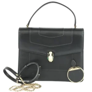 ブルガリ セルペンティ ハンドバッグ レザー