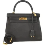 エルメス ケリー28 ハンドバッグ レザー □M刻印 ゴールド金具