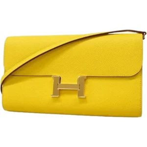 エルメス コンスタンスロングトゥーゴー ショルダーウォレット レザー W刻印 ゴールド金具