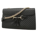 グッチ マイクログッチシマ エミリ― ショルダーバッグ レザー