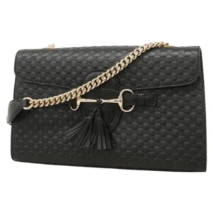 グッチ マイクログッチシマ エミリ― ショルダーバッグ レザー