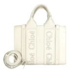 クロエ ウッディ ハンドバッグ レザー ホワイト 
