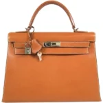 エルメス ケリー32 ハンドバッグ レザー □E刻印 シルバー金具