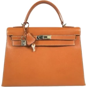 エルメス ケリー32 ハンドバッグ レザー □E刻印 シルバー金具