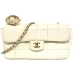 シャネル チョコバー チェーンショルダーバッグ ラムスキン