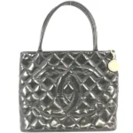 シャネル マトラッセ 復刻トート トートバッグ パテントレザー