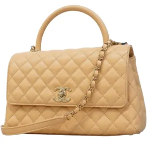 シャネル マトラッセ ココハンドル ハンドバッグ キャビアスキン