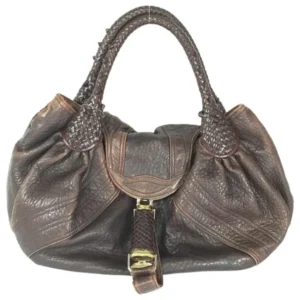 フェンディ ズッカ スパイバッグ ハンドバッグ レザー