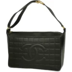 シャネル チョコバー ショルダーバッグ ラムスキン