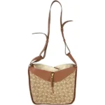 ロエベ ハンモックスモール ハンドバッグ キャンバス レザー