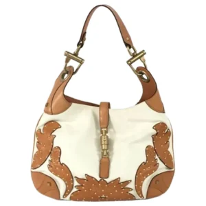 グッチ ニュージャッキー ショルダーバッグ キャンバス レザー