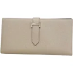 エルメス ベアンスフレ ヴェルソ 財布 レザー C刻印 シルバー金具