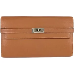 エルメス ケリーウォレット 財布 レザー D刻印 シルバー金具