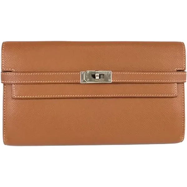 エルメス ケリーウォレット 財布 レザー D刻印 シルバー金具