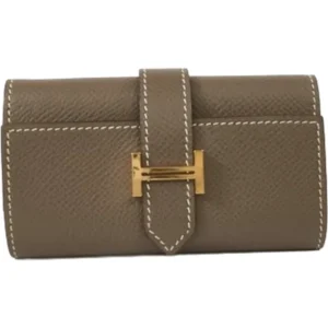 エルメス ベアン キーケース レザー D刻印 ゴールド金具