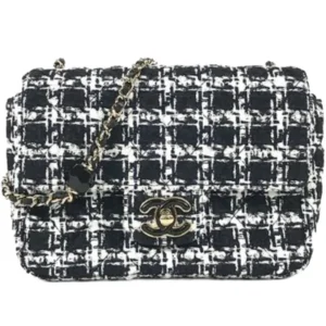 シャネル チョコバー チェーンショルダーバッグ ツイード 