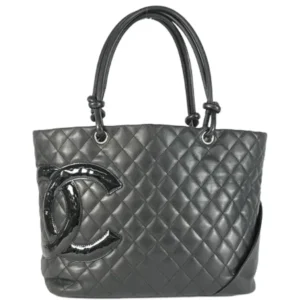 シャネル カンボン トートバッグ カーフスキン