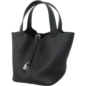 エルメス ピコタンロックMM ハンドバッグ レザー K刻印 シルバー金具