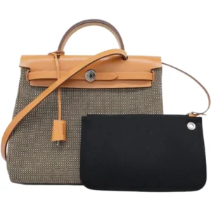 エルメス エールバッグジップPM ショルダーバッグ キャンバス Z刻印 シルバー金具