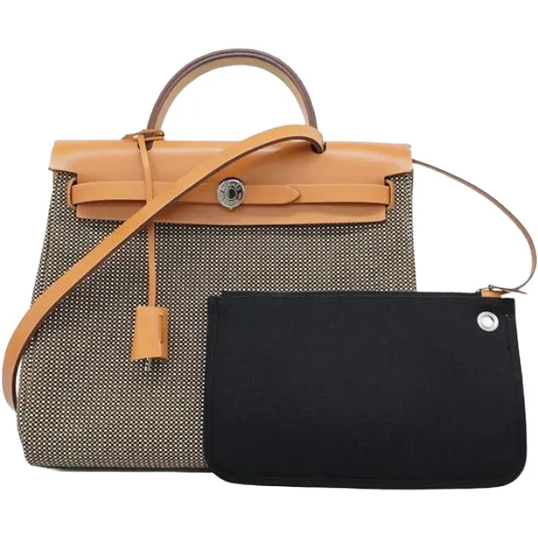 エルメス エールバッグジップPM ショルダーバッグ キャンバス Z刻印 シルバー金具