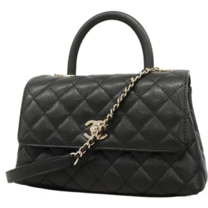 シャネル ココハンドル ハンドバッグ キャビアスキン