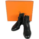 エルメス ブーツ レザー シルバー金具