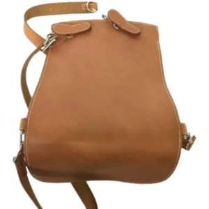 エルメス シェルパPM リュックサック レザー ブラウン □Ｇ刻印 シルバー金具