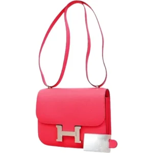 エルメス コンスタンス18 ショルダーバッグ レザー W刻印 シルバー金具