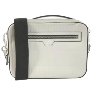 ダンヒル ハンドバッグ レザー DG222 グレー ショルダーストラップ