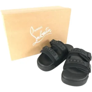 クリスチャン・ルブタン サンダル ナイロン レザー