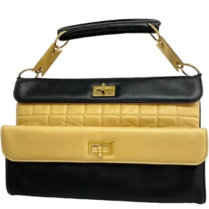 シャネル 2.55 チョコバー ハンドバッグ ラムスキン