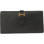 エルメス ベアンスフレ 財布 レザー O刻印 ゴールド金具