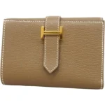 エルメス ベアンコンビネ 財布 レザー B刻印 ゴールド金具