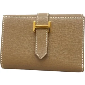 エルメス ベアンコンビネ 財布 レザー B刻印 ゴールド金具