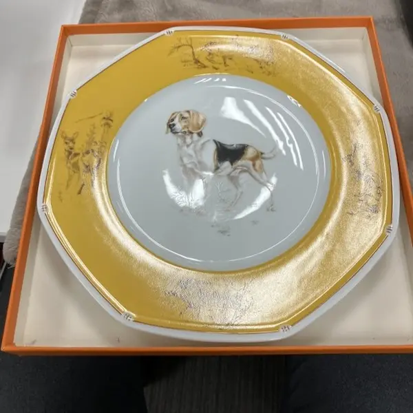 エルメス　ビーグル犬プレート