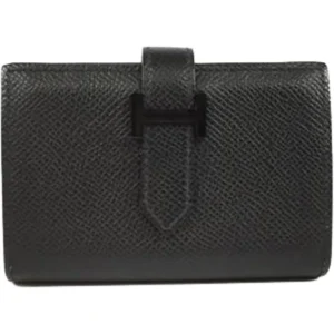 エルメス ベアンミニ コインケース レザー U刻印 シルバー金具