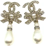 シャネル リボン ピアスイヤリング