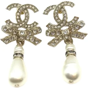 シャネル リボン ピアスイヤリング