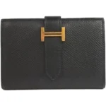 エルメス ベアン カードケース レザー D刻印 ゴールド金具