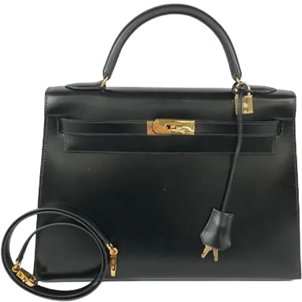 エルメス ケリー32 ハンドバッグ レザー ○U刻印 ゴールド金具