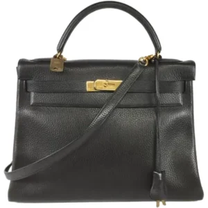 エルメス ケリー32 ハンドバッグ レザー ○U刻印 ゴールド金具