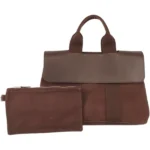 エルメス ヴァルパライソPM ハンドバッグ キャンバス レザー シルバー金具