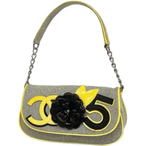 シャネル カメリア ハンドバッグ キャンバス