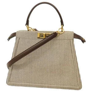 フェンディ ピーカブー ハンドバッグ キャンバス