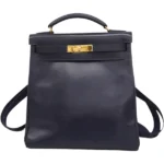 エルメス ケリーアドGM リュックサック ボックスカーフ □C刻印 ゴールド金具