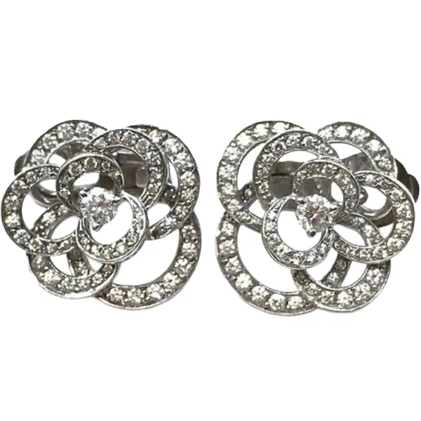 シャネル カメリア ピアス イヤリング