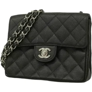 シャネル マトラッセ チェーンショルダーバッグ キャビアスキン